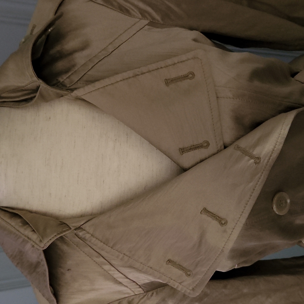 SALE! I.N.C. Champagne Dressy Trench Coat. - Picture 2 of 13